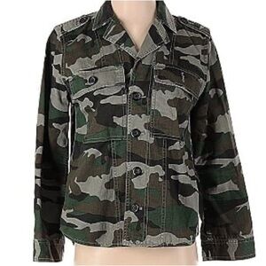 J. Crew NWOT 100% Cotton Green Camouflage Jacket.